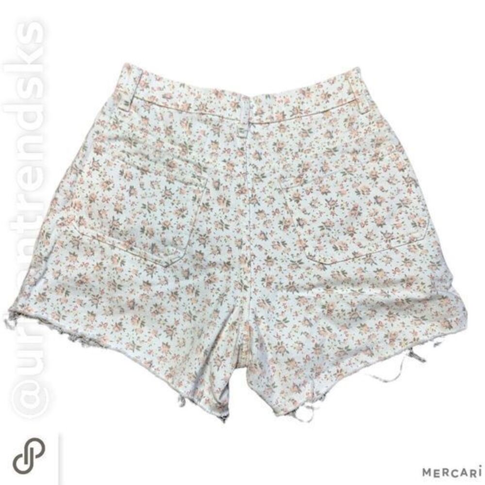 Floral | Jean Shorts White 24 xs